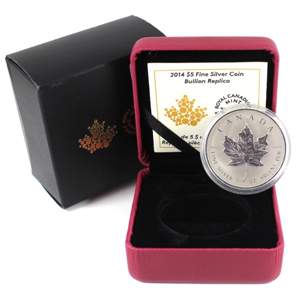 2014 $5 Bullion Replica Fine Silver Coin (Tax Exempt)