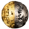 Image 4 : Samoa Silver 2024 $5 Filigree Spherical Sun and Moon w/ Partial 24-Karat Gold Plating (Tax Exempt)