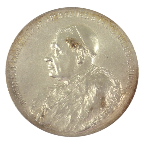 Germany 1898 Salzburg Johann IV Archbishop Medal 40.7g-Fine Silver, 45mm (Tax Exempt)