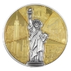 Image 1 : Barbados Silver 2024 $5 400 Years New York City Coin w/ Gold Plating (Tax Exempt)