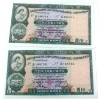Image 1 : Hong Kong 1983 $10 AU Shanghai Banking Notes. 2pcs.