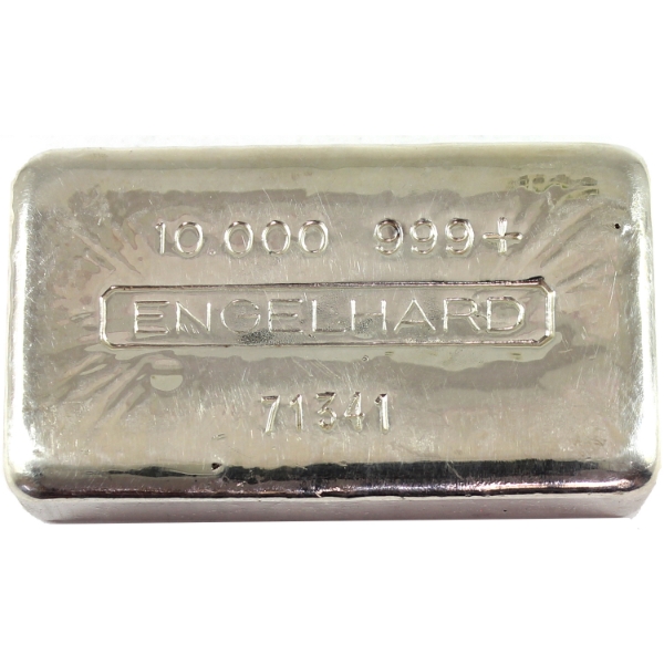 10oz Engelhard Vintage 3rd Series in 5-Digit SN Variation .999+ Silver Bar SN: 71341 (Tax Exempt)