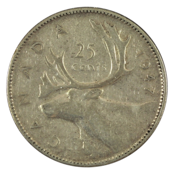 25-cent 1947 Dot F