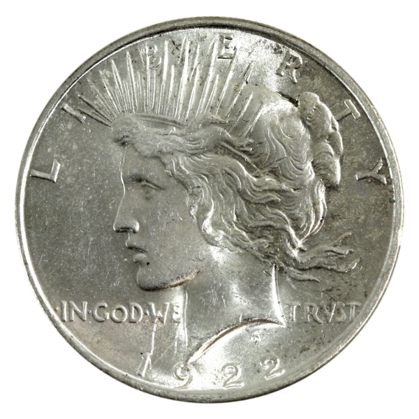 USA Silver 1922 $1 Peace BU