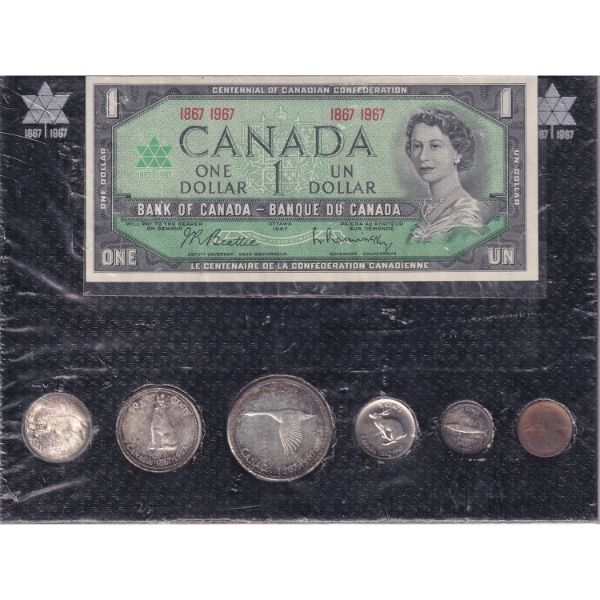 1967 Centennial Commemorative Coin & Bill Set, Still Sealed