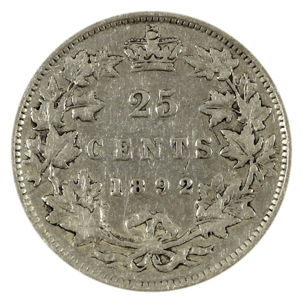 25-cent 1892 VF