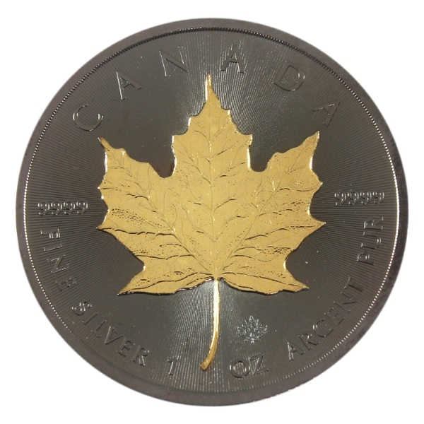 1oz 2017 $5 SML .9999 Fine Silver w/ Black Ruthenium Finish & 24K Gold Plating