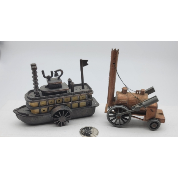 Stephensons Rocket and Paddlewheeler Pencil Sharpener