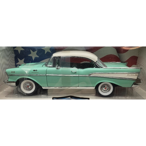 ERTL American Muscle 1957 Chevy Bel Air Sport Coupe  1/18 Scale never out of box