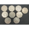 Image 1 : 9 Newer British 50 Pence Coins