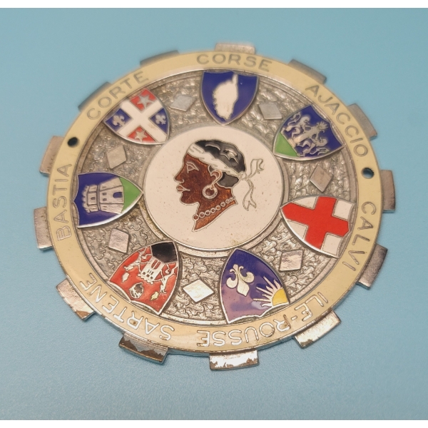 RARE CORSICAN AUTOMOBILE CAR CLUB BADGE