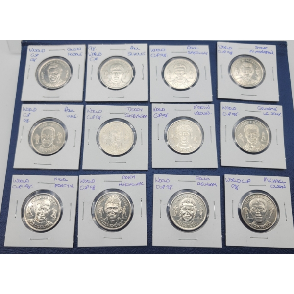 12 1998 ENGLAND WORLD CUP Football Team TOKENS