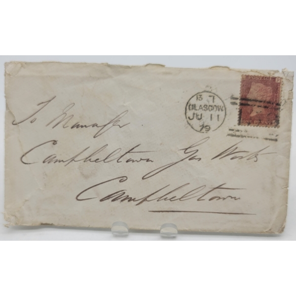 GB Penny Red Stamps on Envelope 1879