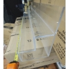 Image 2 : CLEAR PLEXIGLASS STEP DISPLAY 40" L x 10" x 10" - 3" D STEPS x 3" H STEPS