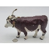Image 1 : Vintage Heavy Hollow Cast Metal Ploughing Cow Figurine