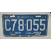 Image 1 : BEAUTIFUL BRITISH COLUMBIA LICENSE PLATE