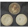 Image 2 : 3 Silver Early British One Shilling Coins 1921, 1926 x 2