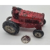 Image 2 : Vintage Arcade Toys Cast Iron Tractor with Rubber Balloon Wheels nice shape