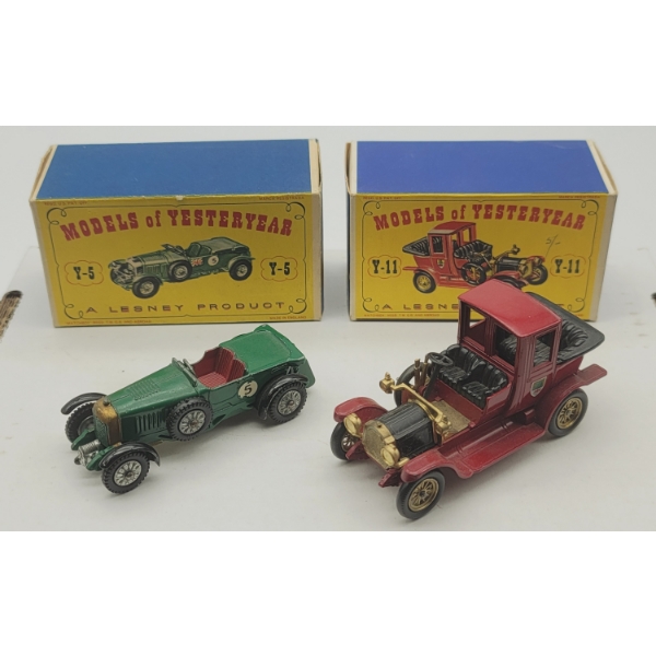 Early Lesney Models of Yesteryear no. 5 & no.11 with Original Boxes