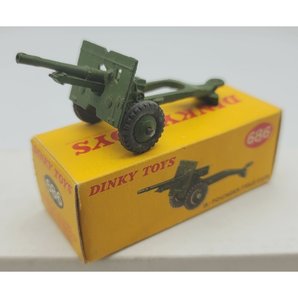 Dinky Toys Military 25 POUNDER FIELD GUN in Original Box