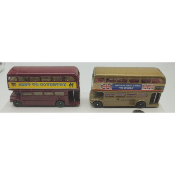2  DOUBLE DECKER BUSES