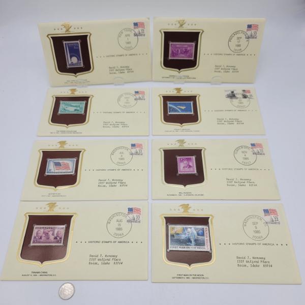 8 US Covers HISTORIC STAMPS of AMERICA
