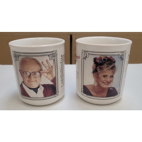 2 CORONATION ST. TV Character Mugs & 2 Chocolates
