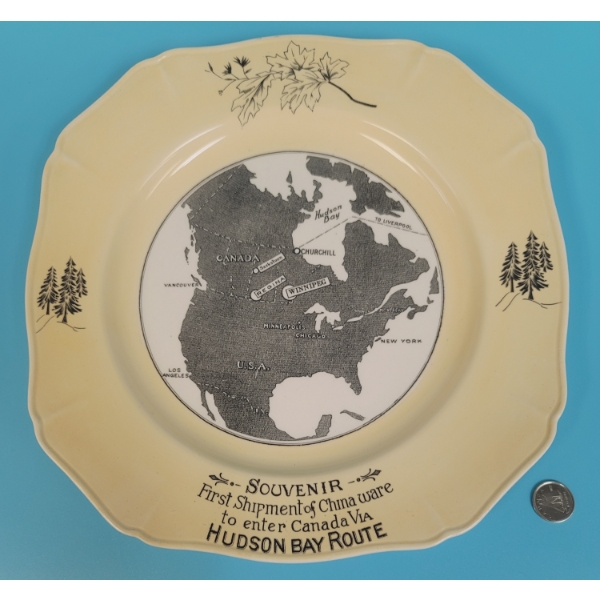 Hudson Bay First Shipment of China Ware Souvenir Plate