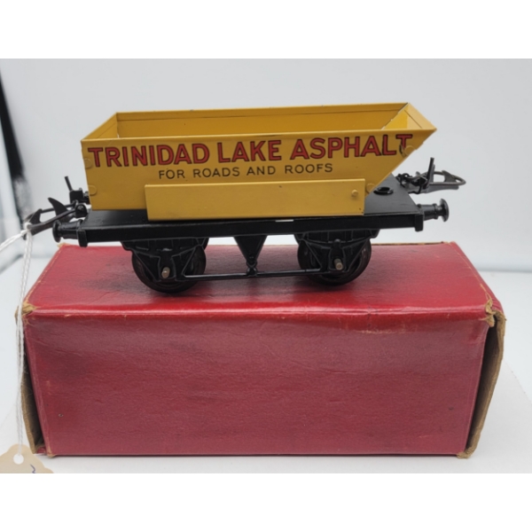 Hornby Tin TRINIDAD LAKE ASPHALT O Gauge No.1 Rotary Tipping Wagon with Original Box