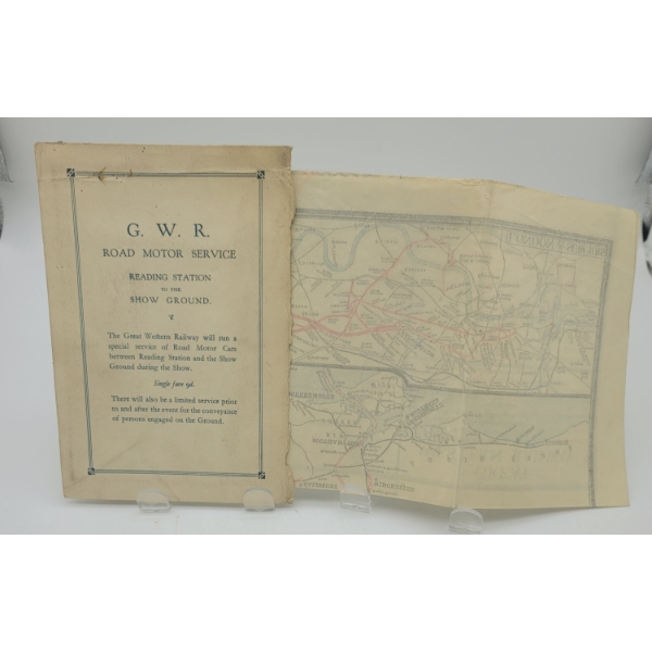 GWR Great Western Railway Road Motor Service Map 