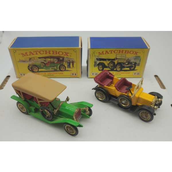 Early Matchbox Models of Yesteryear no. 9 & no.13 with Original Boxes