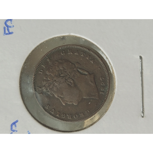 GB 1827 1/3 FARTHING COIN use in Malta