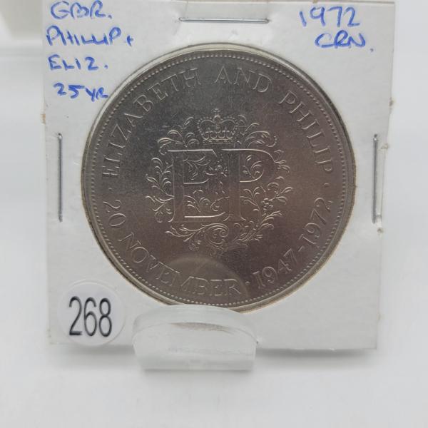 1972 GB Crown  25th Wedding Anniversary