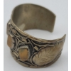 Image 4 : NAVAJO TIGER EYE Bracelet Cuff Possible Silver