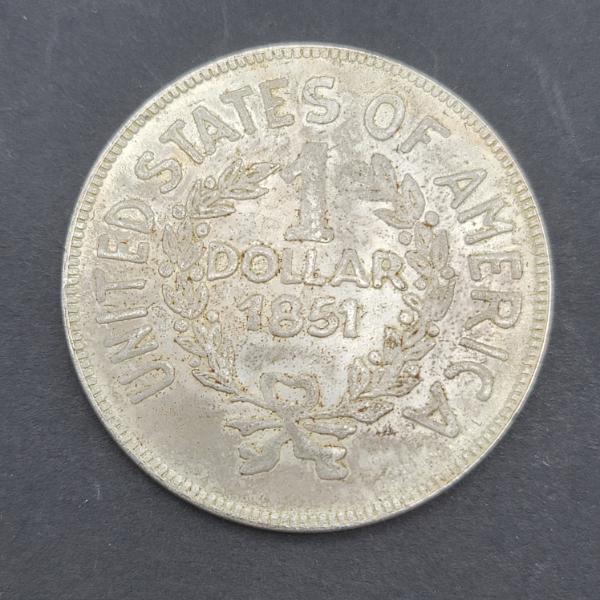 USA 1851 FAKE SILVER DOLLAR Coin