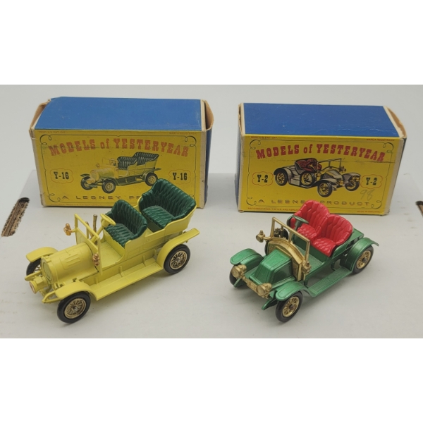Early Lesney Models of Yesteryear no. 2 & no.16 with Original Boxes