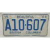 Image 1 :  SOLID WHITE BEAUTIFUL BRITISH COLUMBIA LICENSE PLATE