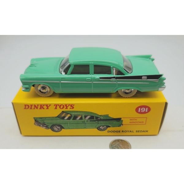 Dinky Toys Atlas DODGE ROYAL SEDAN CAR with WINDOWS in Original Box