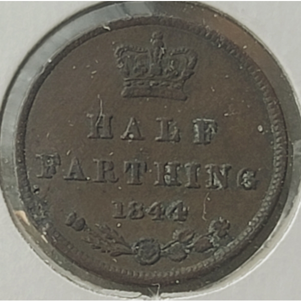 GB 1844 1/2 FARTHING COIN used in Ceylon 