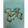 Image 1 : 8 Metal Shinny Brass Colour Coat Hooks
