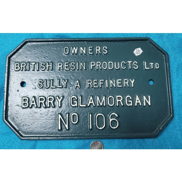 Cast Iron Refinery Sign