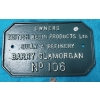 Cast Iron Refinery Sign