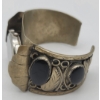 Image 4 : NAVAJO Tino Watch with Black Malachite Stones Metal Bracelet Cuff Possible Silver