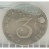 Image 2 : GB 1746 THREE PENCE HOLED