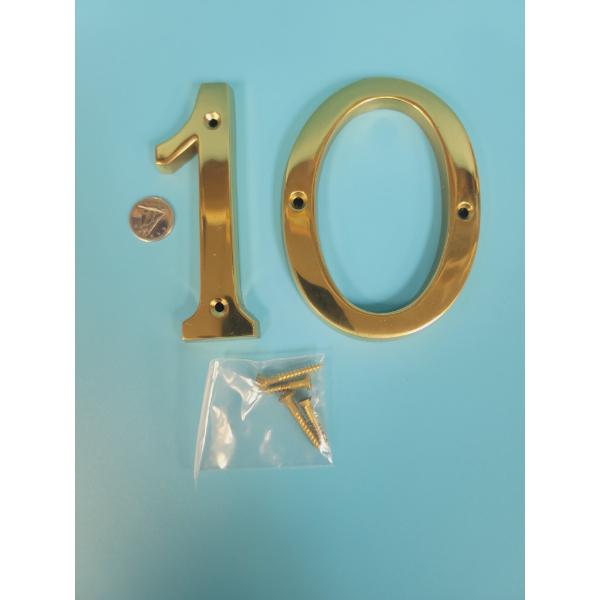 Shinny Brass Door Numbers 10