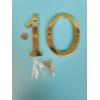 Shinny Brass Door Numbers 10