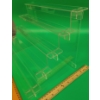 Image 2 : CLEAR PLEXIGLASS 5 STEP DISPLAY Flat Packs for Shipping 14"L x10"H x 10"D x 2" Steps