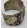 Image 2 : NAVAJO TIGER EYE Bracelet Cuff Possible Silver