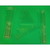 Image 4 : CLEAR PLEXIGLASS 5 STEP DISPLAY Flat Packs for Shipping 14"L x10"H x 10"D x 2" Steps
