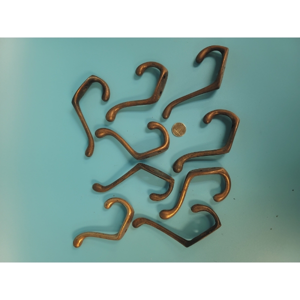 9 Copper Colour Coat Hooks